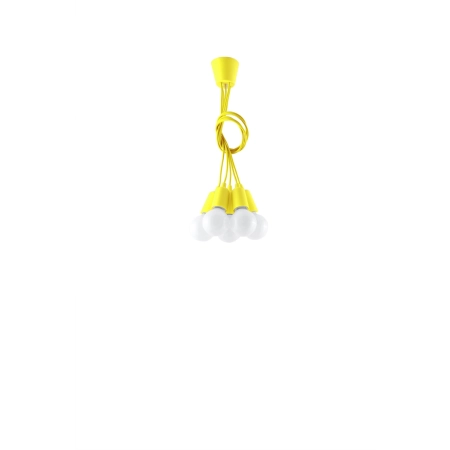 Lampa wisząca żółte przewody z oprawkami SL.0580 z serii DIEGO 5 4