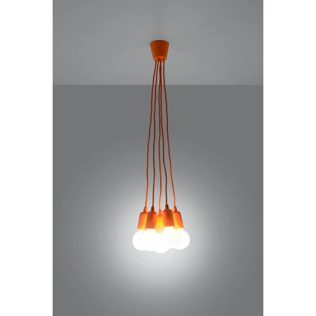 Lampa z pięcioma pomarańczowymi przewodami SL.0586 z serii DIEGO 5 3