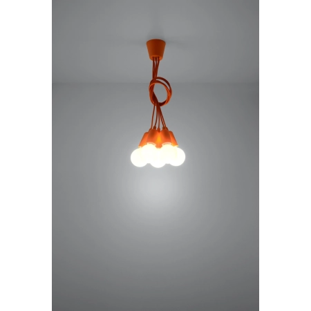 Lampa z pięcioma pomarańczowymi przewodami SL.0586 z serii DIEGO 5 6