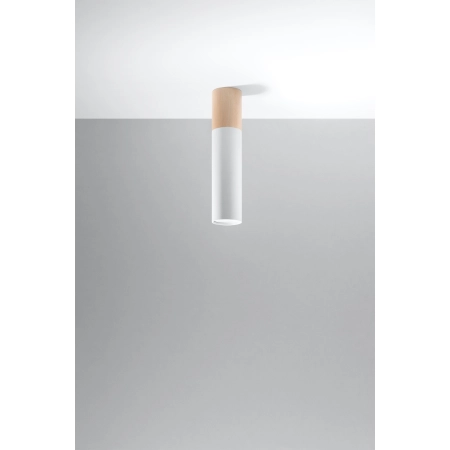 Nowoczesna lampa sufitowa długa tuba z drewnem SL.0631 z serii PABLO 2