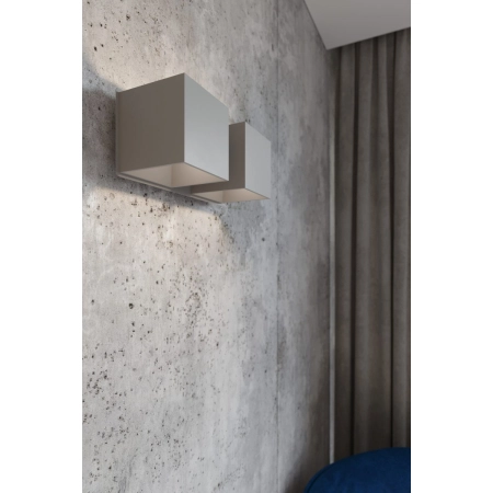 Szara, nowoczesna, minimalistyczna lampa ścienna SL.0658 z serii QUAD 2 7