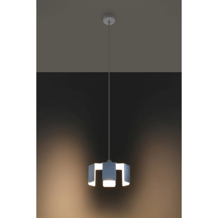 Minimalistyczna, biała, metalowa lampa wisząca SL.0666 z serii TULIP 3