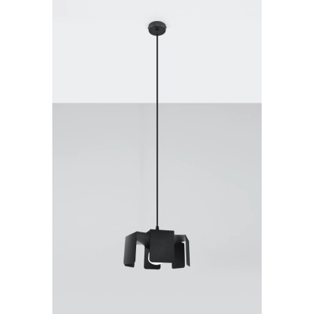 Industrialna, czarna, metalowa lampa wisząca SL.0667 z serii TULIP 2
