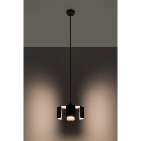 Industrialna, czarna, metalowa lampa wisząca SL.0667 z serii TULIP 3
