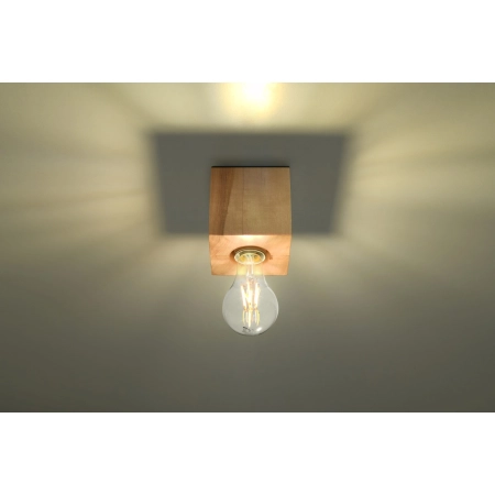 Drewniana, naturalna lampa sufitowa do korytarza SL.0675 z serii ABEL 3