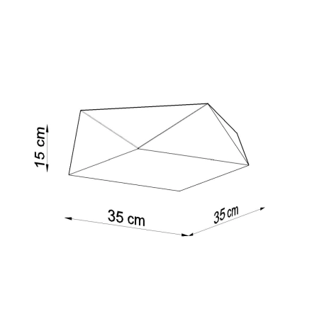 Geometryczny plafon do skandynawskiej sypialni SL.0689 z serii HEXA 35 4