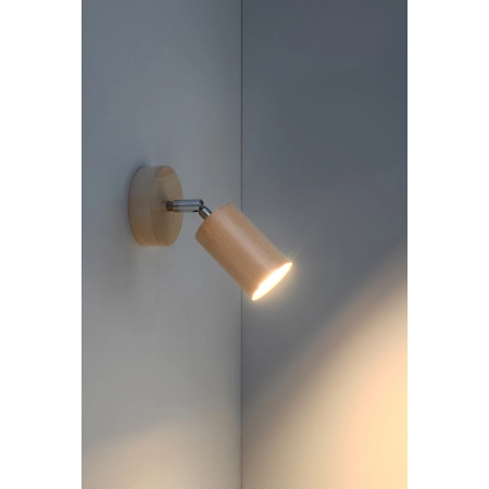 Kinkiet drewniany reflektorek na ruchomym przegubie SL.0701 z serii BERG 3