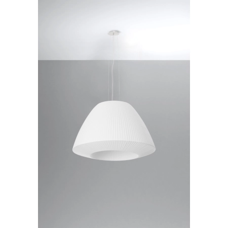 Lampa wisząca z szerokim, materiałowym abażurem SL.0733 z serii BELLA 60 2