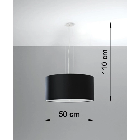 Abażurowa, okrągła lampa wisząca do salonu SL.0744 z serii OTTO 50 4