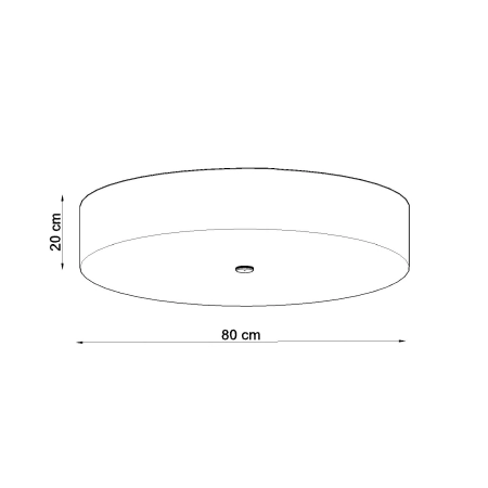 Biały plafon z okrągłym abażurem ⌀80cm SL.0813 z serii SKALA - wymiary
