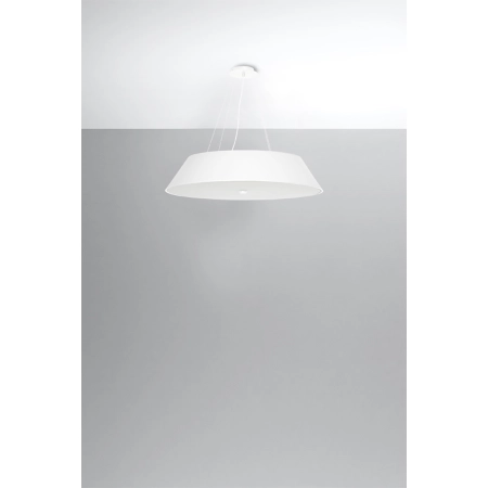 Biała, stylowa lampa wisząca ⌀70cm, do sypialni SL.0819 z serii VEGA 3