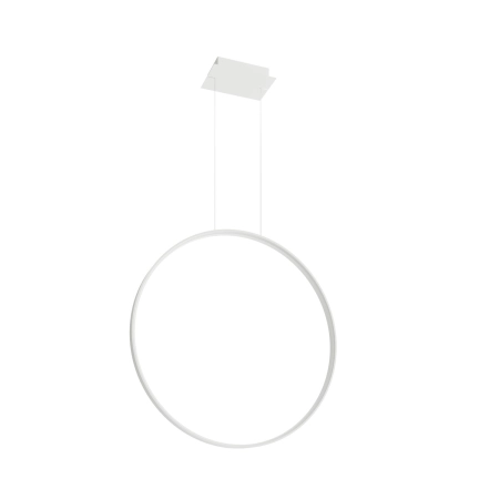 Nowoczesna, biała obręcz LED do łazienki ⌀78cm 3000K TH.117 z serii RIO