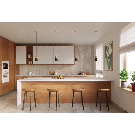 Stylowy, betonowo-drewniany zwis do kuchni SL.0963 z serii QUBIC - wizualizacja 2