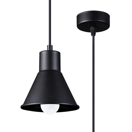 Minimalistyczna, czarna lampa wisząca do kuchni SL.0985 z serii TALEJA