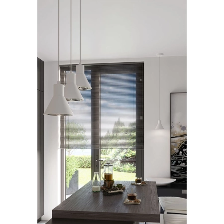 Biała lampa wisząca, idealna do kuchni SL.0988 z serii TAZILA - wizualizacja