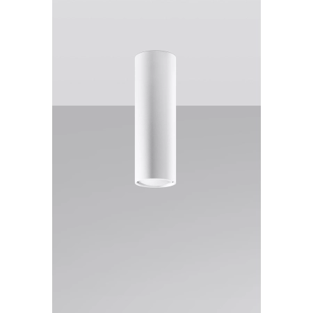 Biały, natynkowy downlight 20cm wysokości GU10 SL.0997 z serii LAGOS 3