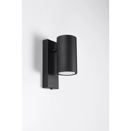 Czarny, minimalistyczny kinkiet tuba GU10 SL.1077 z serii UTTI 3
