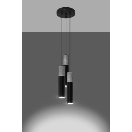 Loftowa lampa wisząca z dodatkiem betonu SL.1081 z serii BORGIO 2
