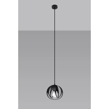 Industrialna, czarna lampa wisząca do jadalni SL.1087 z serii TULOS 3