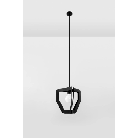 Minimalistyczna, czarna lampa wisząca do sypialni SL.0930 z serii TRES 2