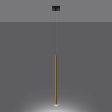 Złoto-czarna, smukła lampa wisząca G9 SL.1195 z serii PASTELO - 3