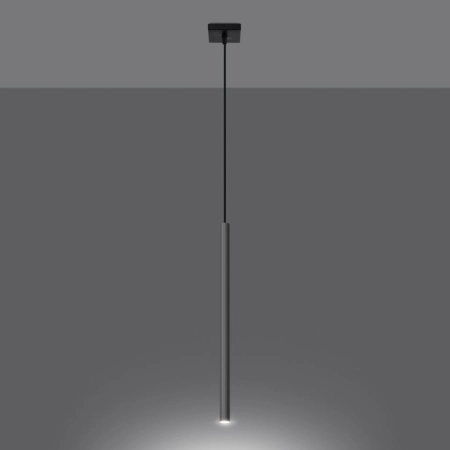 Chromowana lampa wisząca, wąska tuba G9 SL.1199 z serii PASTELO - 3
