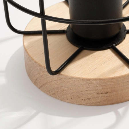 Druciana, loftowa lampka biurkowa z drewnem SL.1265 z serii GOTT - 3