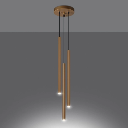 Złota lampa wisząca z punktowymi zwisami SL.1172 z serii PASTELO - 3