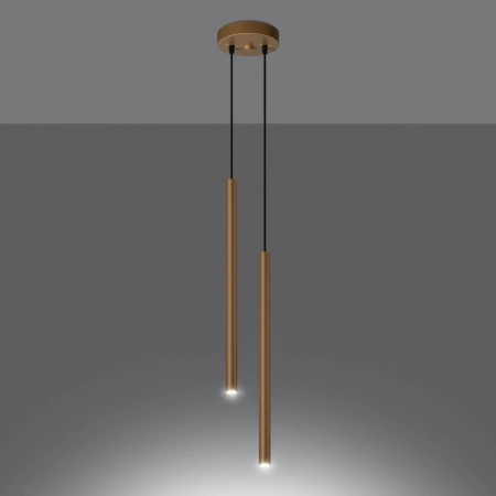 Dwupunktowa lampa wisząca ze złotymi tubami SL.1305 z serii PASTELO - 3