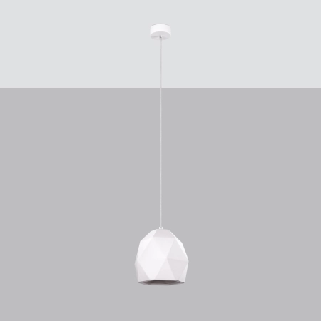 Biała lampa wisząca o geometrycznym kształcie SL.1251 z serii MINT - 2