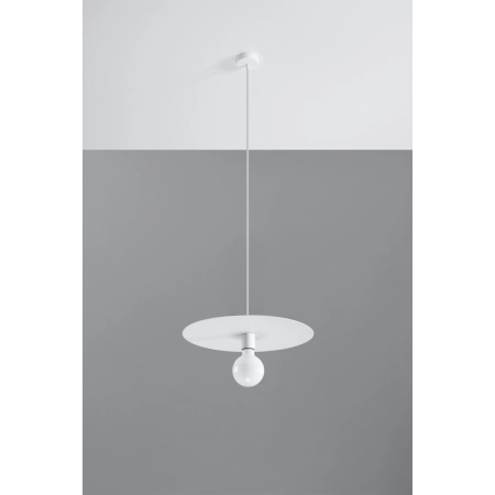 Industrialna, biała lampa wisząca bez klosza SL.0852 z serii FLAVIO 2