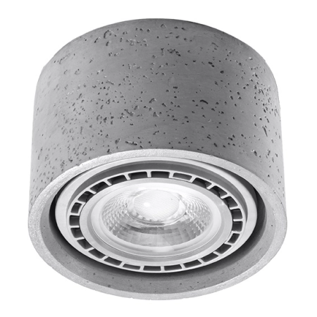 Krótki, okrągły, betonowy reflektor natynkowy SL.0881 z serii BASIC 1