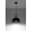 Lampa wisząca z czarnym kloszem i dodatkiem drewna SL.0390 z serii CASCO 3