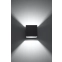 Geometryczny, ciemnoszary kinkiet kostka SL.0565 z serii QUAD 1 3