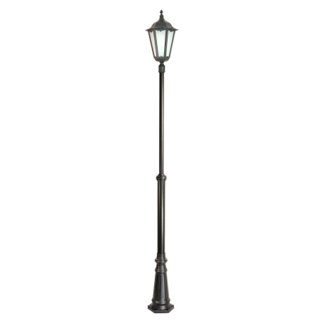 Czarna lampa ogrodowa, wysoka latarnia OGMWN 1 z serii RETRO MAXI