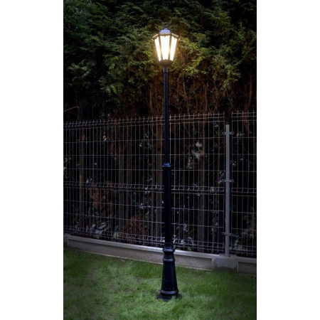 Czarna lampa ogrodowa, wysoka latarnia OGMWN 1 z serii RETRO MAXI -2