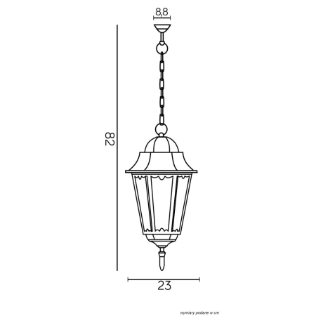 Klasyczna lampa wisząca, czarna K 1018/1/DH z serii RETRO CLASSIC II -3