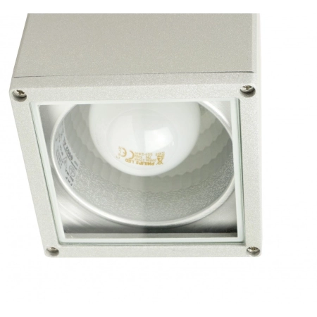 Niebanalna lampa elewacyjna, srebrny spot 8003 AL z serii ADELA -1