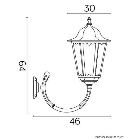 Ozdobna, tradycyjna lampa zewnętrzna K 3012/1/BD g z serii RETRO MAXI -3
