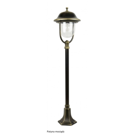 Czarna, klasyczna lampa ogrodowa na nodze K 5002/2/O z serii PRINCE -4