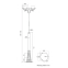 Wysoka, regulowana lampa ogrodowa z kloszami OGMWN 2 KPO -4