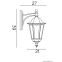 Klasyczna lampa ścienna, elewacyjna K 3012/1/M z serii RETRO MIDI -5