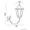 Ozdobna, tradycyjna lampa zewnętrzna K 3012/1/BD g z serii RETRO MAXI -3