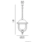Lampa wisząca na łańcuszku, na jedną żarówkę K 1018/1/O z serii PRINCE -5
