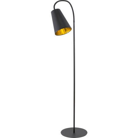 Minimalistyczna lampa podłogowa z abażurem TK 1099 z serii WIRE GOLD