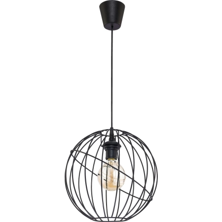 Druciana, nowoczesna lampa wisząca TK 1626 z serii ORBITA BLACK