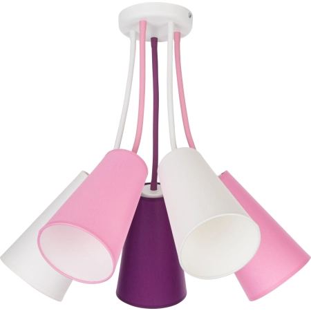 Różowo-fioletowa lampa do pokoju dziecka TK 1712 z serii WIRE KIDS