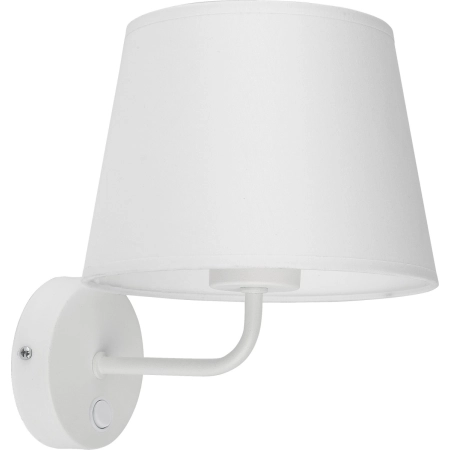 Biała, klasyczna lampa ścienna do sypialni TK 1882 z serii MAJA WHITE