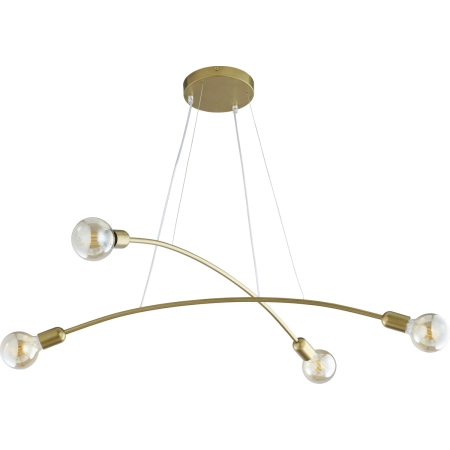 Złota, minimalistyczna lampa wisząca do sypialni TK 2727 z serii HELIX