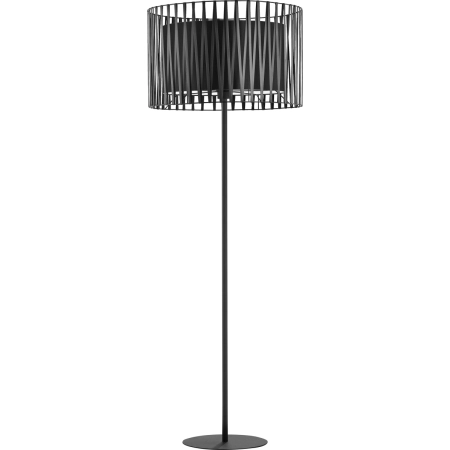 Klasyczna, czarna lampa stojąca do salonu TK 2899 z serii HARMONY BLACK